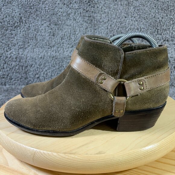Sam Edelman Boots Phoenix Womens Size 7 Brown Suede Harness Buckle Ankle Bootie - Picture 1 of 10
